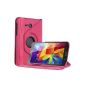 Bestwe Hot Pink 360 ° rotatable Leather Case Samsung Galaxy Tab 3 7.0 Lite T110 T111 (7 inches) Case Bag