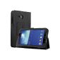 Bestwe Black Flip Leather Case Cover SmartCase Cover Case for Samsung Galaxy Tab 3 7.0 Lite T110 T111 with auto sleep / wake function on