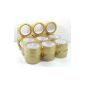 18 rolls packing tape adhesive rolls packing tape transparent (Office supplies & stationery)