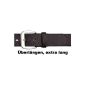 Business Men's belt black in excess length 155 cm, belt width 3.7 cm (Textiles)