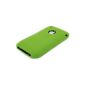 Design Spiral silicone Skin Case for iPhone 3G 3GS in Green and Foil (Electronics)