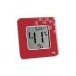 TFA Dostmann digital thermo-hygrometer Style 30.5021.05, red with floral decoration (garden products)