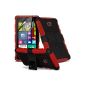 (Red) Nokia Lumia 635 equipped with customized protection Shock Skin Case Cover evidence, Touch Screen Stylus Pen Retractable Touch Screen Stylus Pen Retractable & LCD Screen Protector Guard for Spyrox (Electronics)