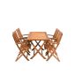 Settee 5tlg SYDNEY seating garden furniture wood 4 chairs 1 table (garden products)