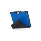 EGO® Slim Smart Case Tablet (Galaxy for Samsung Note 10.1 N8000, Dark Blue) Leatherette Smart Cover Sleeve Case Bag