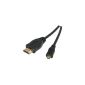 xubix Micro HDMI Micro HDMI Cable for Google Nexus 10, HDMI port to connect cables to your TV set, Micro HDMI (Type D) to HDMI (Type A), gold-plated contacts - 1 meter (electronic)