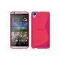 Silicone Case for HTC Desire 820 - Hot Pink S-Style - Cover Cubierta PhoneNatic ​​+ protection film (Electronics)