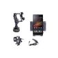 Car Holder 3 in 1 Smartphone / Mobile Phone Sony Xperia SP (C5302 / C5303 / C5306) - ventilation grill, windshield & dashboard - Car BONUS Car Charger (Electronics)