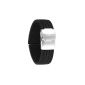 Black Silicone Rubber Band Watchband Folding Clasp Water Resistant 24mm (clock)