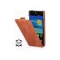 Goodstyle exclusive leather case UltraSlim Case for LG Optimus G in Cognac (Electronics)