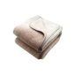 Super sof microfiber blanket, 150 x 200 cm, beige, very soft feel, bedspread, living blanket, TV blanket, sofa cover, microfiber, Morgenstern