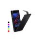 Mulbess Sony Xperia Z1 Premium Case Cover Ultra-slim Leather for Sony Xperia Z1 Color Black (Electronics)