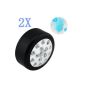2X Bestwe LED Night Light with motion detector and brightness sensor / light white / 15 LEDs + 2X Free Hook