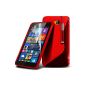 Skin Cover (red) Microsoft Lumia 535 Premium Fitted Case Cover Case S Line Gel wave with LCD screen protector, Rag & Mini Retractable Stylus Pen for Spyrox (Electronics)