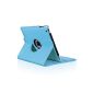 CellDeal-Case 360 ​​degree Rotary PU Leather Case for iPad 2 3 4 Sky Blue (Electronics)
