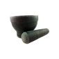 Granite mortar and pestle (massive granite mortar with Schlegel) polished version, iapyx®
