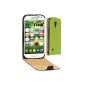 OneFlow Premium Flip Case / Cover / Case - for Samsung Galaxy S4 MINI (GT-i9195) - GREEN (Electronics)
