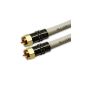 AllVox High Quality satellite connection cable antenna cable 5 Shielded 135dB-155db F connector GOLD / BROWNING TYPE AB (white, 7m) (household goods)