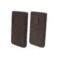 Samsung Galaxy S5 (SM G900F) Original Suncase Leather Case Bag Phone Case Leather Case Cover Case Cover (with withdrawal tab - RRP € 18.90) mocca Suede