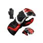 Motorcycle gloves Racing motorcycle gloves leather PROANTI® (Gr. M - XXL, Red) - L (Automotive)