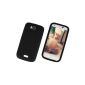 Black Silicone Protective Carrying Case Wiko Cink Peax - Protector Case + 2 Screen Protector (Electronics)