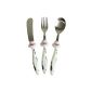 Bomio Ergonomic Children's cutlery set stainless steel | 5 funny animal motifs | The new favorite cutlery (Baby Product)