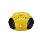 Grundig RCD 1445 Radio (USB 2.0) with CD / -MP3 / -WMA playback yellow / black (Electronics)