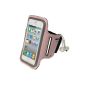 iGadgitz Pink Reflective Armband Jogging Sports Gym Slip for New Apple iPhone 5 5S 5C 4G LTE Jogging (Accessory)