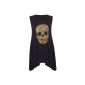 Purple Hanger - Ladies Round Neck Asymmetrical Hem Sleeveless T-Shirt Top With Rhinestones Skull Oversized (Textiles)