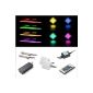 RGB LED light set consisting of 2 RGB glass edge lights and 2 spotlights substructure