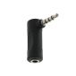Avizar - Cable Audio Adapter 3.5mm Angled for Smartphone, MP3 - Black (Electronics)