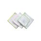 Sinland kitchen towels microfiber cloth thick waffle 40cmx60cm 3 pieces of crockery, glass, windows (40cmx60cm, white with pink + yellow + green edge) (household goods)