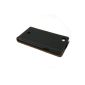Flip Case for Sony Xperia miro ST23i Leatherette case cover with magnetic closure in black + 1x free Displayfolie (Electronics)