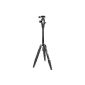 SIRUI T-005X Light Traveler tripod (aluminum, height: 130cm, Weight: 1kg, Resilience: 4kg) with black head and C-10X board TY-C10 (Camera)