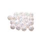 20 x disco balls shaped rhinestone Shamballa beads for making jewelry with a choice of 12 colors KurtzyTM - White - Large (Jewelry)