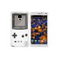 Creator Case for Samsung Galaxy Note 4 - Case / Cover / white Protective Case Rigid Plastic (rigid rear) with cool gameboy color pattern (Electronics)