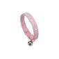 Ferplast 76004016 Collar for Cats, soft high-tech material, LUX C12 / 19, Width: 12 mm, L: 19 cm, pink with white rhinestones and bells (Misc.)