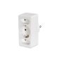 Hama 3x Multi Connector 2 Euro / 1 earthing contact coupling white (accessory)