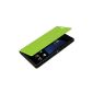 kwmobile® Protective case with flap practical and stylish Sony Xperia M2 Green (Electronics)