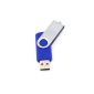 8GB USB Flash Memory Drive USB 2.0 Rotation (Blue)