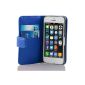 Cadorabo!  Premium Leather Book Style Case Cover for iPhone 5C 5 C in blue (Electronics)