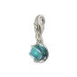 SilberDream Charms - Charm Ball Turquoise Stone gate money for charms necklaces bracelets earrings - 925 Sterling - FC250T (Jewelry)