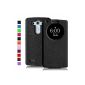 Fintie LG G3 Smart Circle Case Cover - [Fast circular window] Premium leatherette ultra-slim hinged cover for LG G3 (2014) - Black