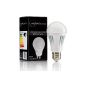 AURAGLOW 12W LED bulb E27 screw base, daylight white, 75w