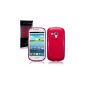 TPU Gel Skin Mobile Phone Case Case Case Case for Samsung Galaxy S3 i8190 Mini Translucent Red (Electronics)