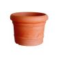 Prohome 34031 planter Turin, ø 50 cm Height: 37.5 cm, plastic, cylindrical, color: Terracotta (garden products)