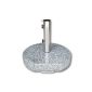 Umbrella stand / screens up to Ø 200 cm / gray granite, 20 KG / two wheels / metal handle (garden products)