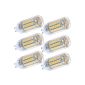 IDACA 6-pack G9 energy saving lamp 220V 9W 69 X 5050 SMD LED Bulb Lamp Super Bulb Warm White