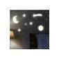 Wall Kings WK-10977 Sun, Moon and Stars Wall Stickers, 161 Sticker for stargazing, Glow in the dark and bright (household goods)