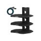 Wall Shelf by Cheetah Mounts (AS3B) for Flat Screen, LCD, Plasma with Cable Management, Three Shelves Able To Support The TV Accessories such as DVD / Blu-Ray Players, PS3 Game Console Xbox 36 and Decoders, Size 45 x 40 cm, Black Color;  l includes an HDMI cable Twisted Veins 4.5 meters (Electronics)